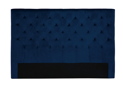 Cabecero de cama tapizado con terciopelo azul noche 160 cm ENGUERRAND